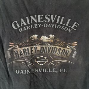 Vtg Harley Davidson Gainesville Florida Mens L Short Sleeve Pocket T Shirt USA
